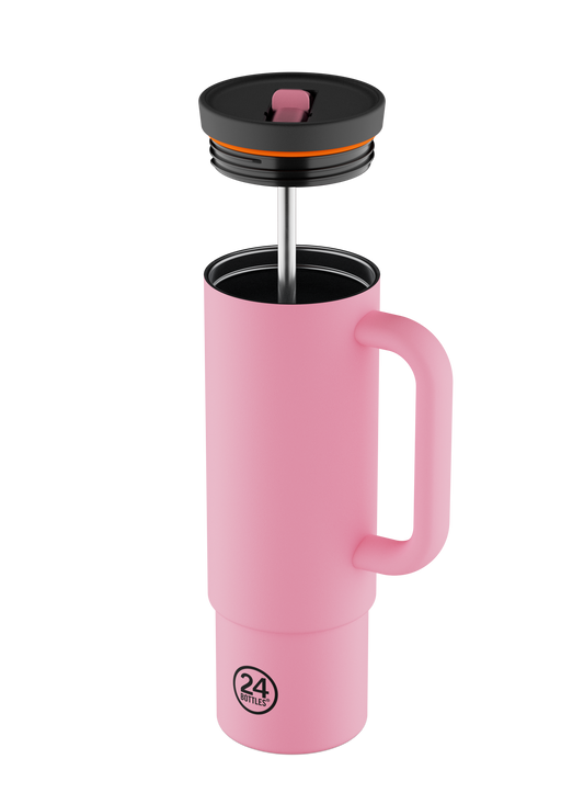 Straw Cup 800ml - Flamingo