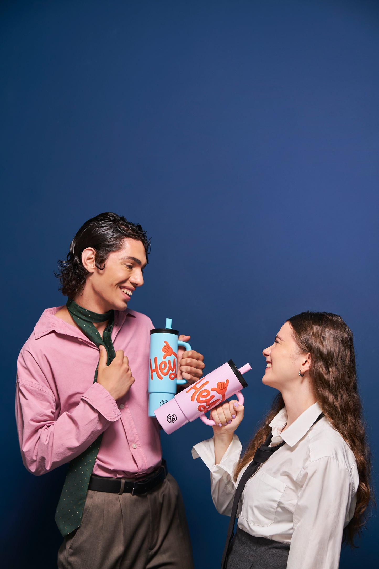 Straw Cup 800ml - Hey! Pink