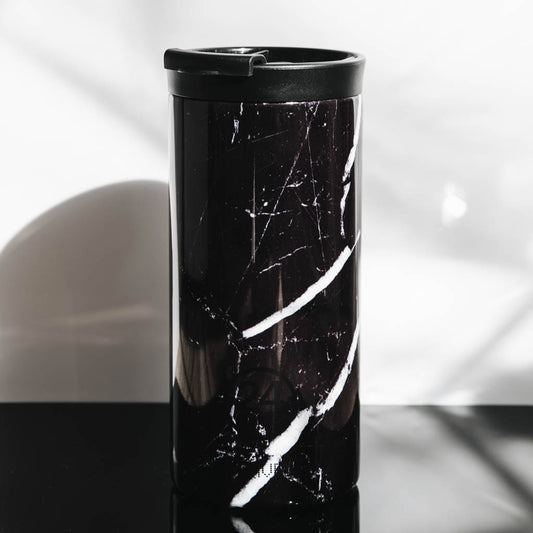 Travel Tumbler 600ml - Black Marble