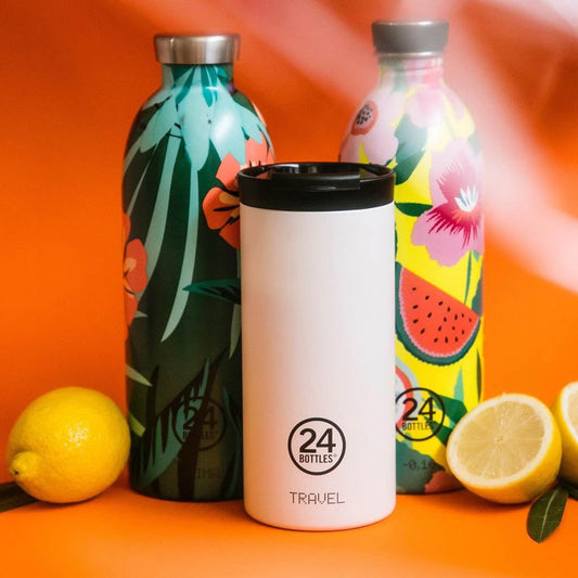 Travel Tumbler 600ml - Stone Ice White