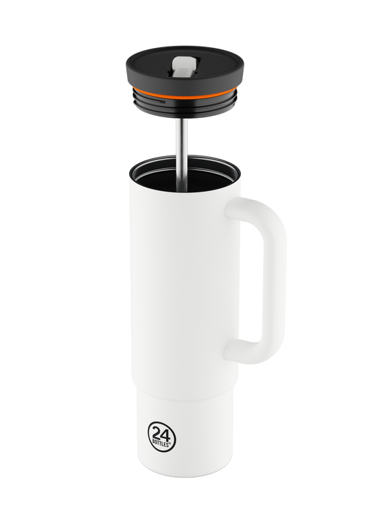 Straw Cup 800ml -  Ice White