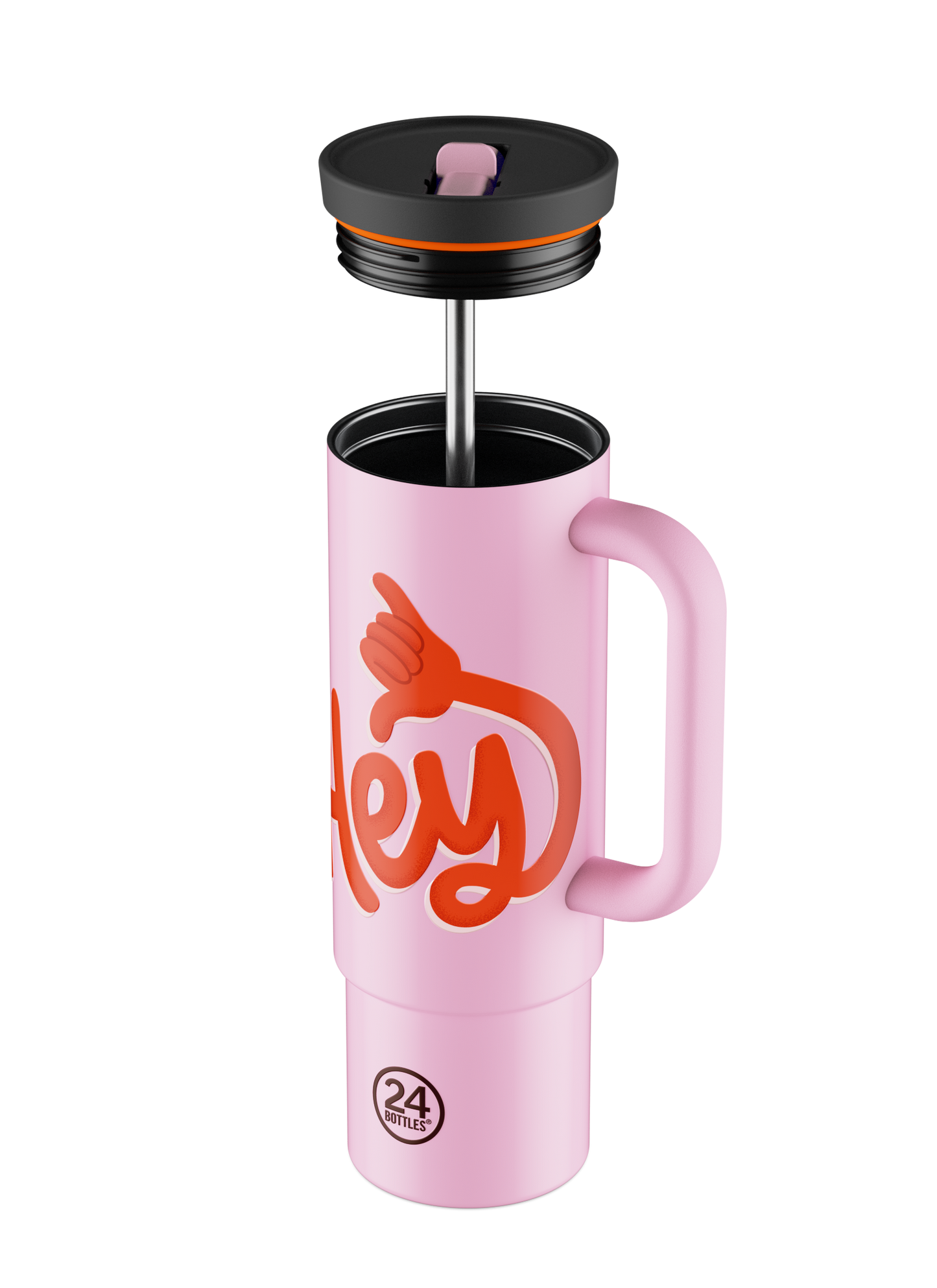 Straw Cup 800ml -  Hey! Pink