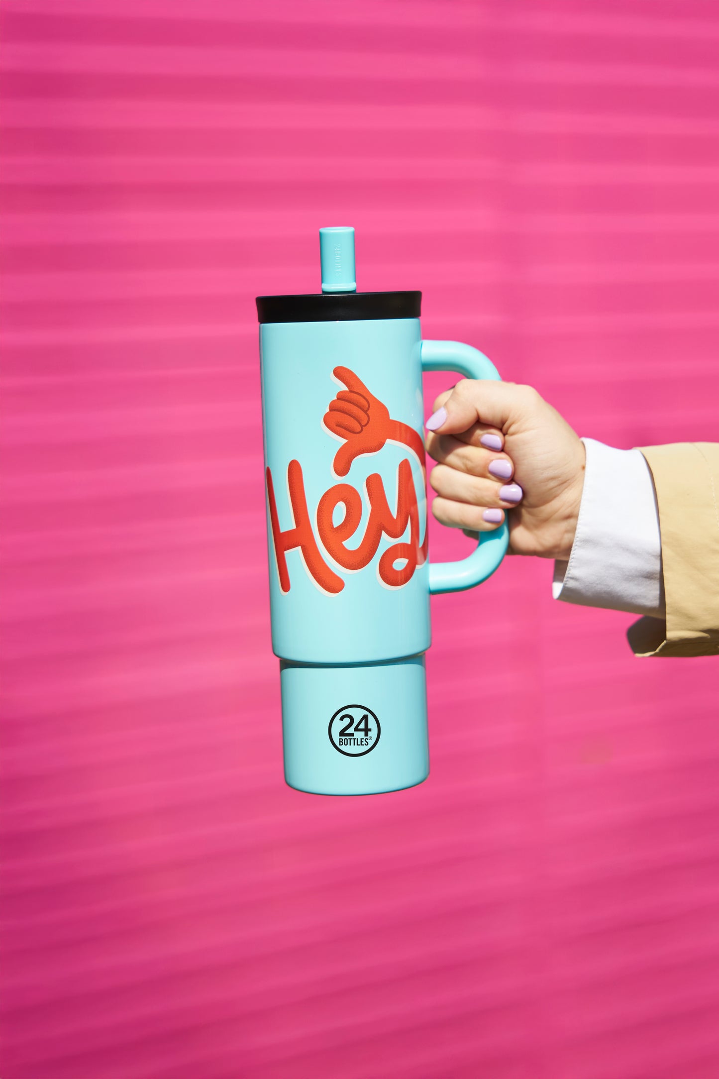 Straw Cup 800ml -  Hey! Blue