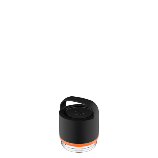 Spin Bottle Lid -  Black and Clear Mouth