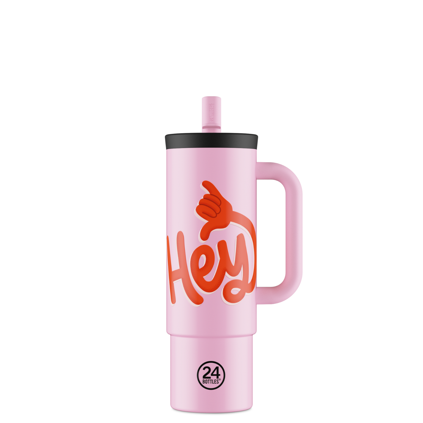 Straw Cup 800ml -  Hey! Pink