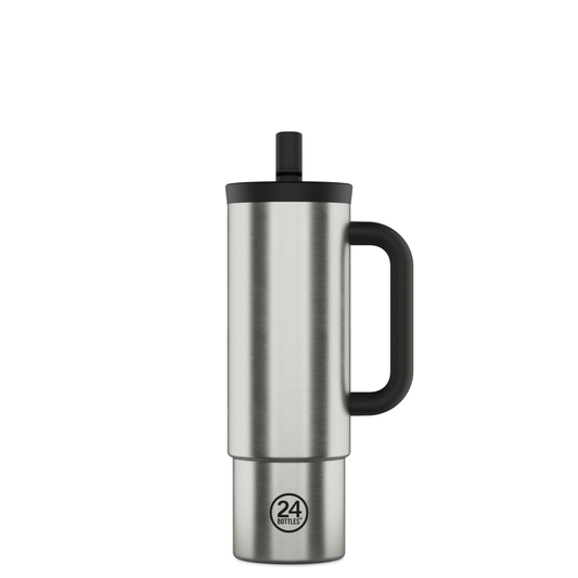 Straw Cup 800ml -  Brushed Steel