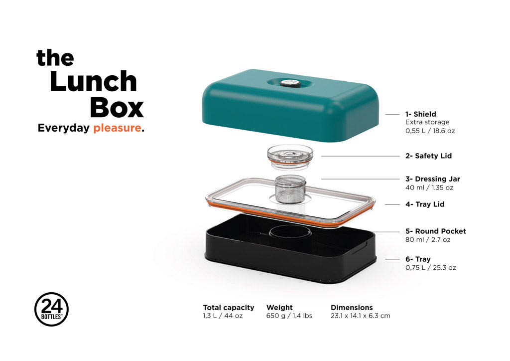 Lunchbox - Brushed Steel